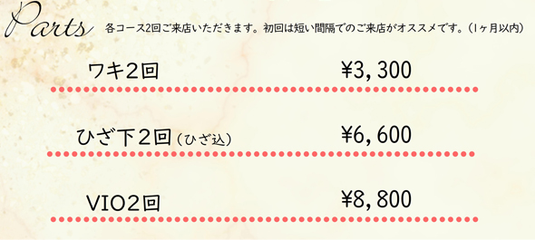 お試し脱毛